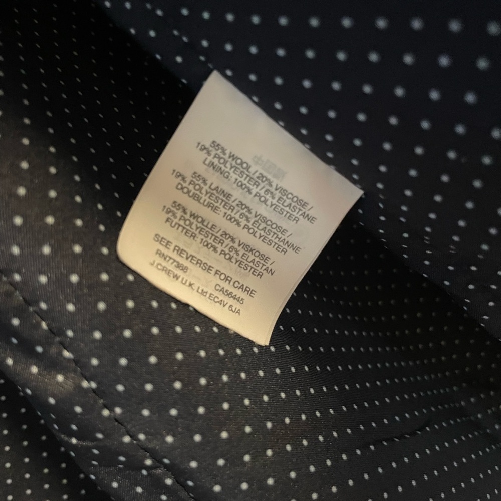 J. Crew Wool Blend Parke Blazer | Blue | Beautiful details | size 2P - Picture 9 of 11